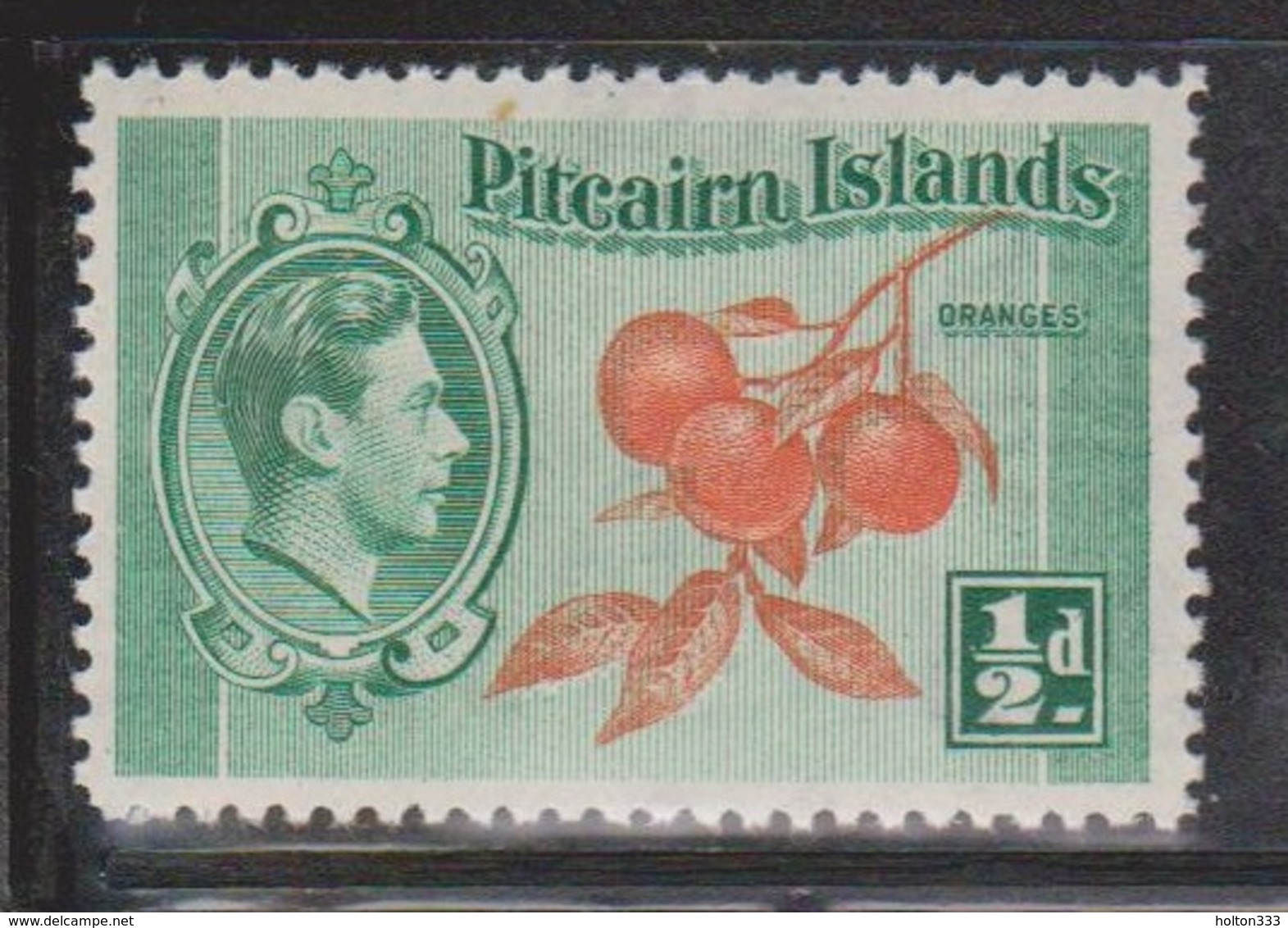 PITCAIRN ISLANDS Scott # 1 MH - KGVI & Oranges - Pitcairn