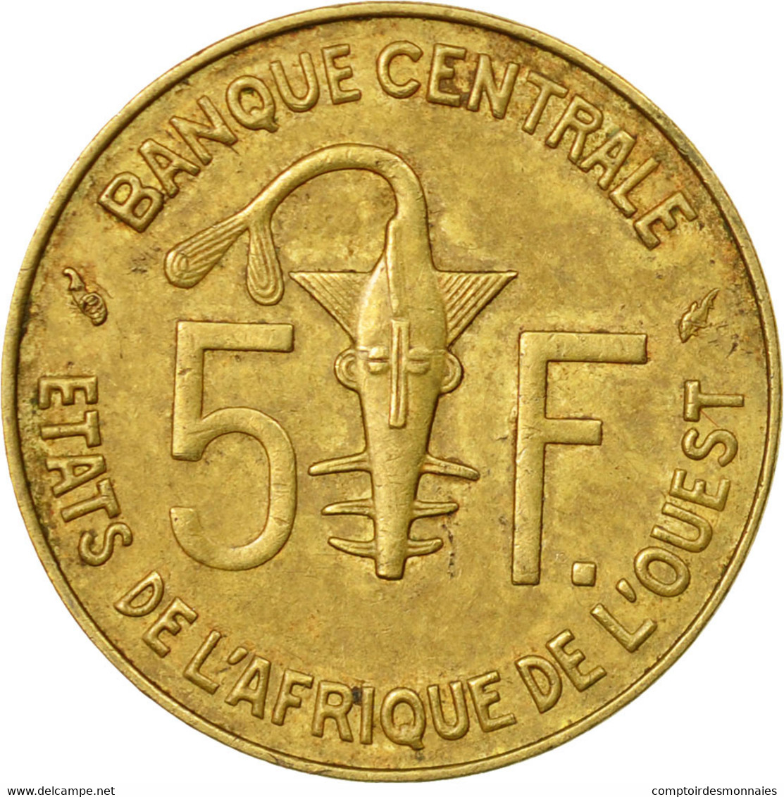 Monnaie, West African States, 5 Francs, 1980, Paris, TB+ - Costa De Marfil