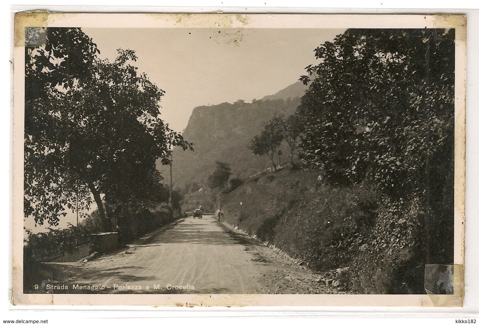 Antica Cartolina Formato Piccolo -  STRADA MENAGGIO PORLEZZA - COMO - Como