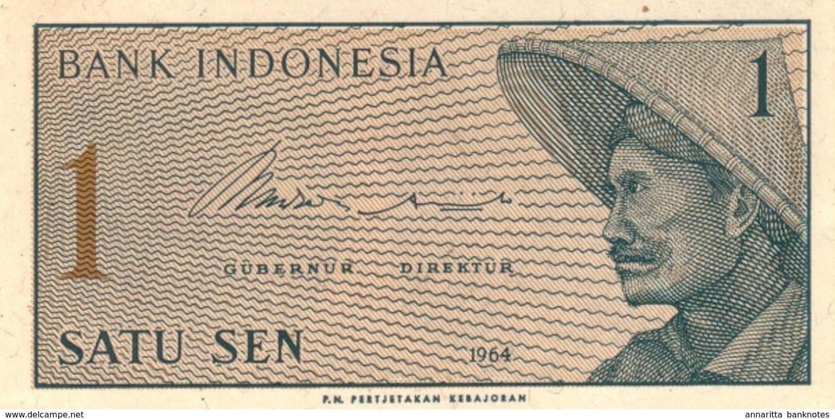 INDONÉSIE 1 SEN 1964 P-90 NEUF  [ID543a] - Indonesië