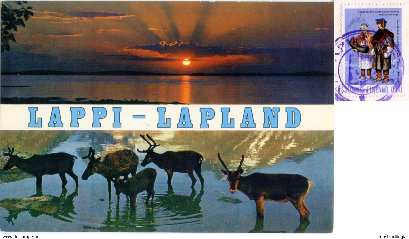 SUOMI  FINLAND  FINLANDIA  Lappi  Lapland  Reindeers  Renne Nice Stamp - Finlandia