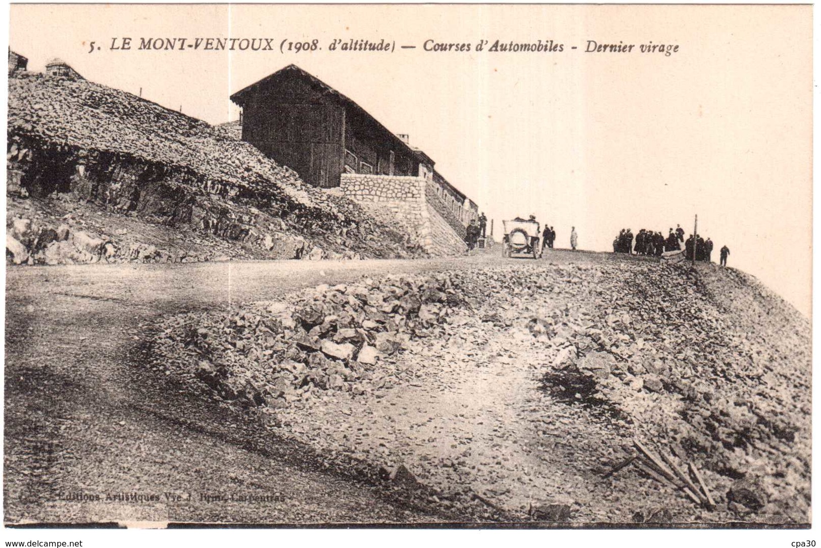 CPA VAUCLUSE LE MONT VENTOUX.COURSES D'AUTOMOBILES.DERNIER VIRAGE - Autres & Non Classés