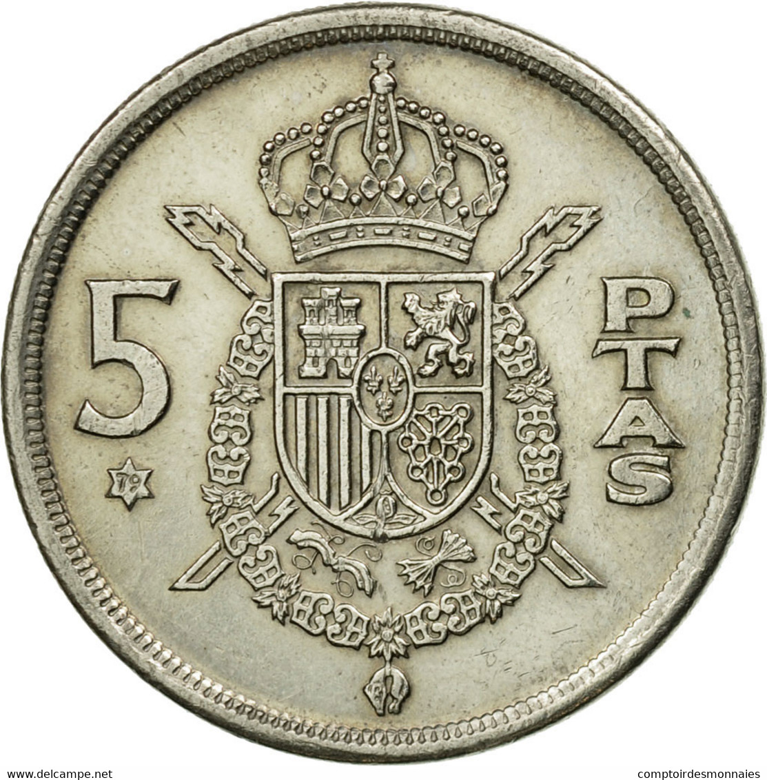 Monnaie, Espagne, Juan Carlos I, 5 Pesetas, 1979, Madrid, TTB, Aluminum-Bronze - 5 Pesetas