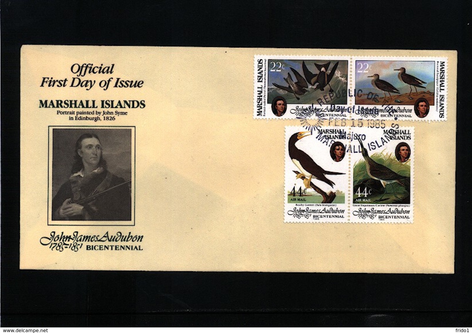 Marshall Islands 1985 John James Audubon - Birds FDC - Albatros