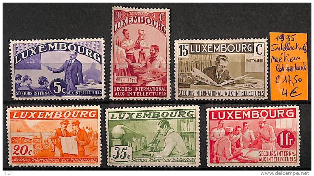 D- [820960] **/Mnh-Luxembourg 1935 -  Métiers - Ungebraucht