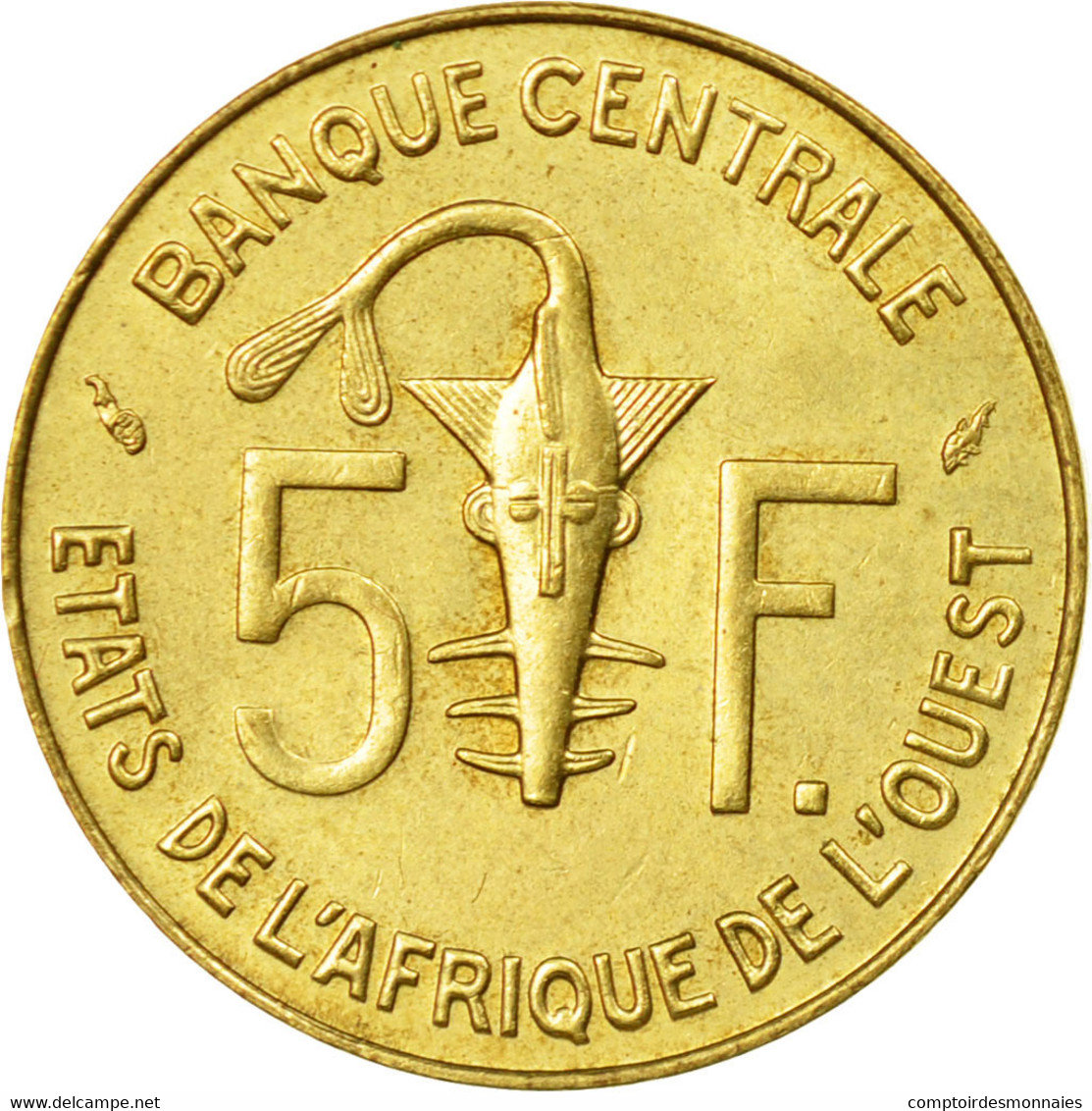 Monnaie, West African States, 5 Francs, 1989, Paris, TTB - Côte-d'Ivoire