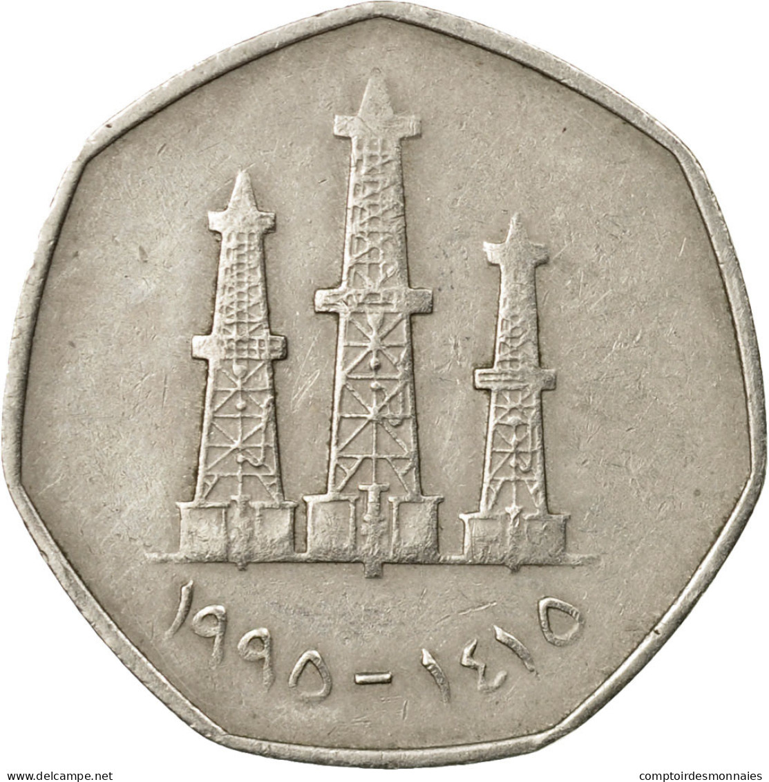 Monnaie, United Arab Emirates, 50 Fils, 1995/AH1415, British Royal Mint, TTB - Verenigde Arabische Emiraten