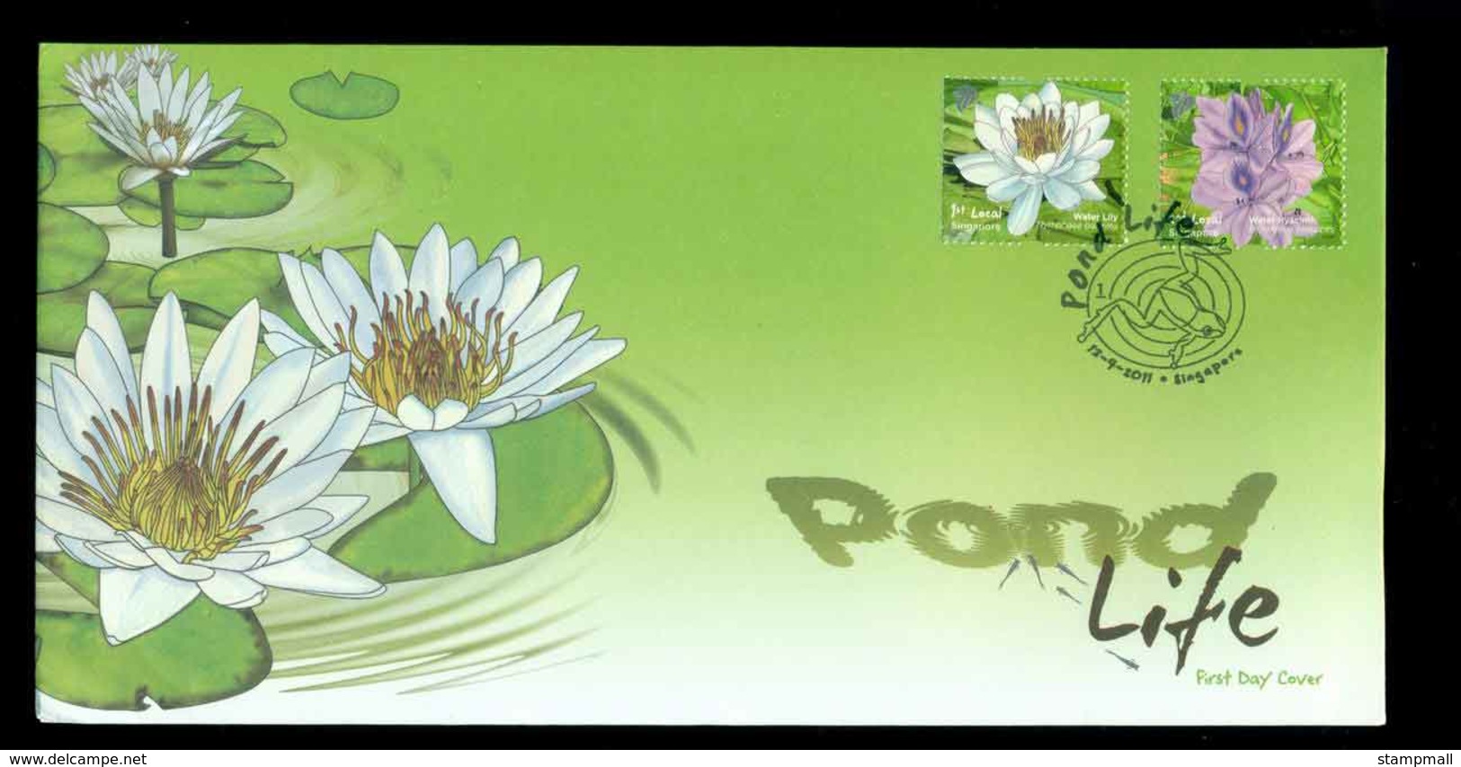 Singapore 2011 Pond Life FDC Lot51663 - Singapore (1959-...)