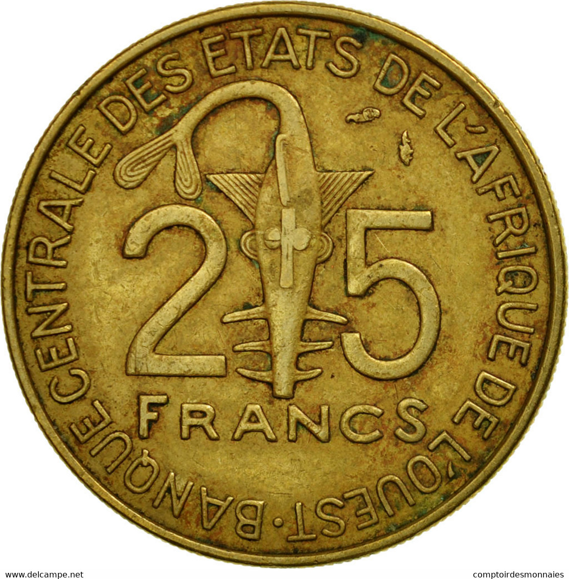 Monnaie, West African States, 25 Francs, 1987, Paris, TTB, Aluminum-Bronze, KM:9 - Côte-d'Ivoire