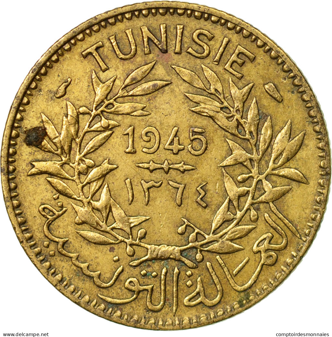 Monnaie, Tunisie, Anonymes, Franc, 1945, Paris, TB+, Aluminum-Bronze, KM:247 - Tunisie