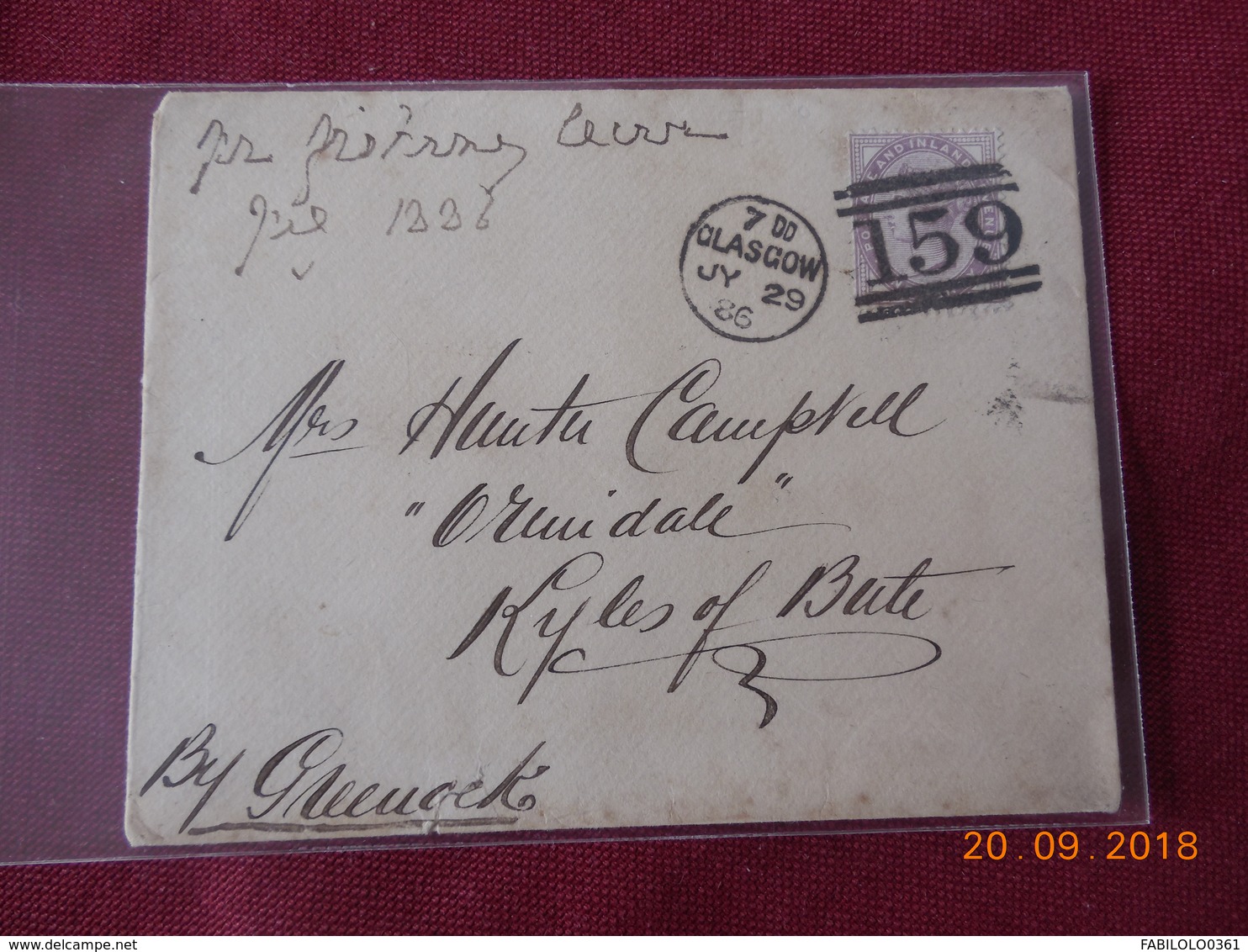 Lettre De 1886 En Provenance De Glasgow - Covers & Documents
