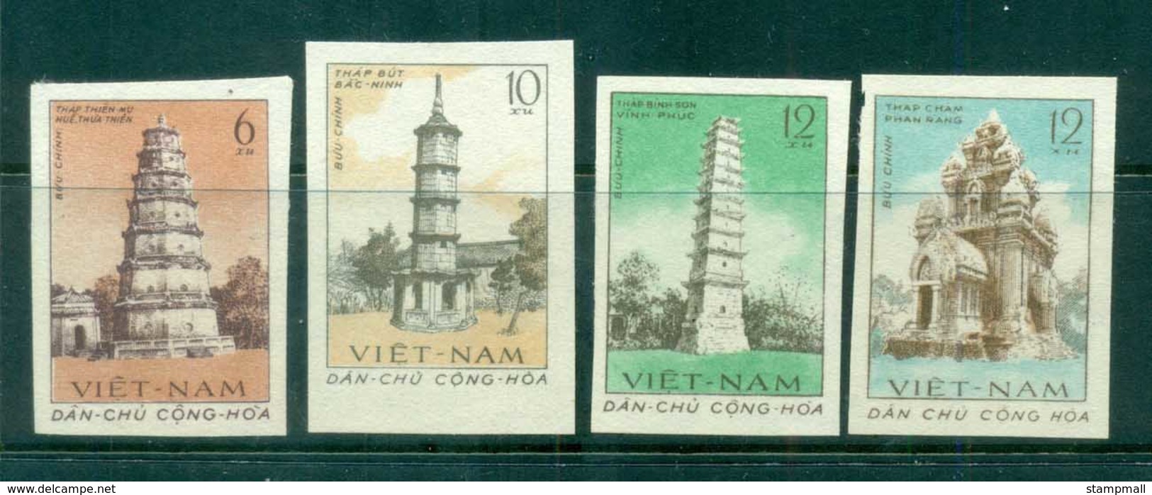 Vietnam North 1961 Ancient Towers IMPERF MUH Lot83706 - Vietnam