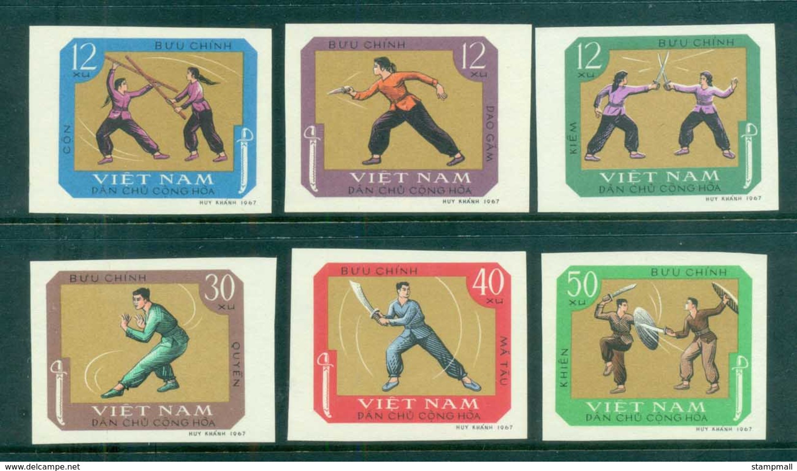 Vietnam North 1968 Martial Arts IMPERF MUH Lot83700 - Vietnam