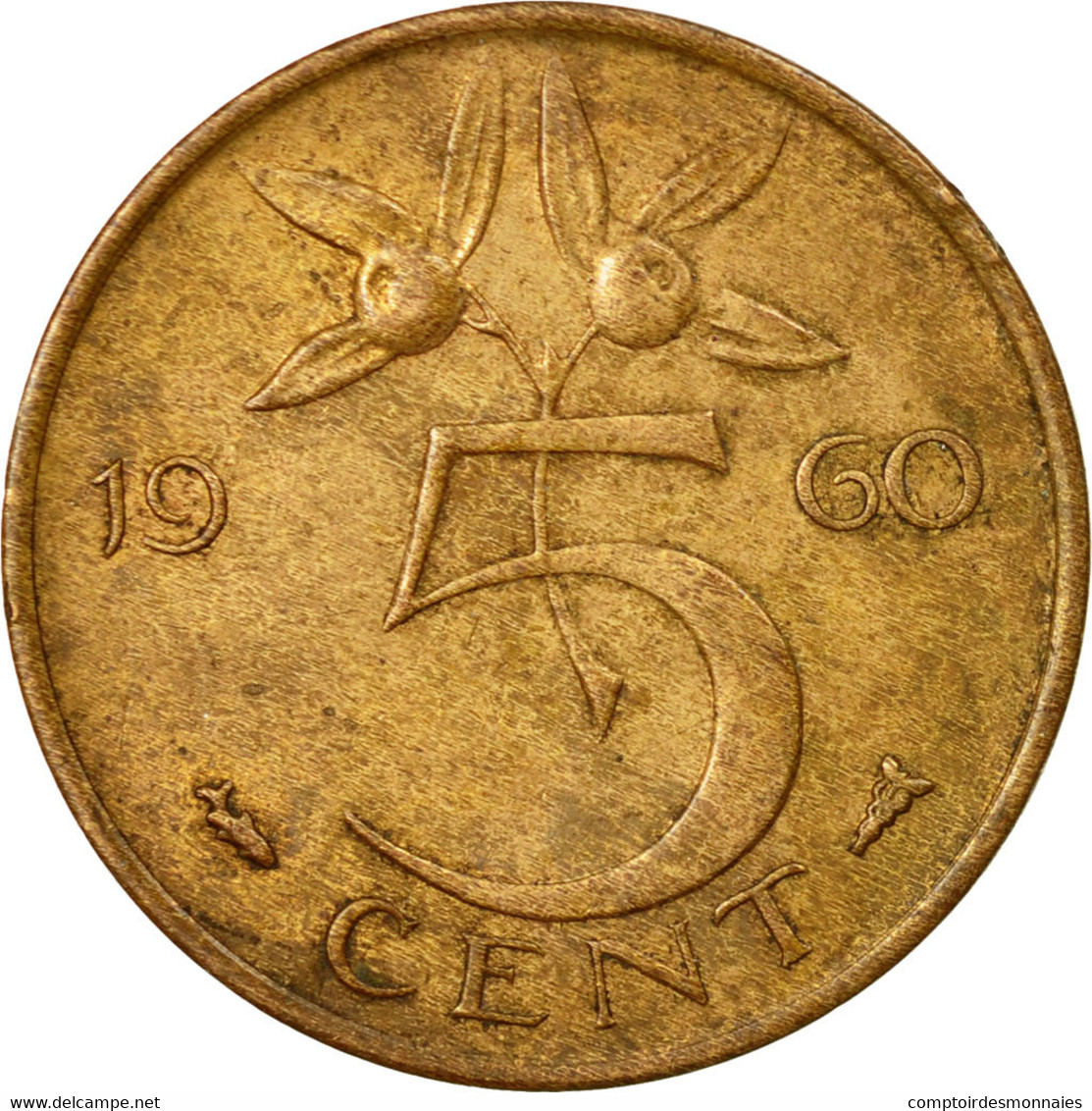 Monnaie, Pays-Bas, Juliana, 5 Cents, 1960, TB, Bronze, KM:181 - 1948-1980 : Juliana