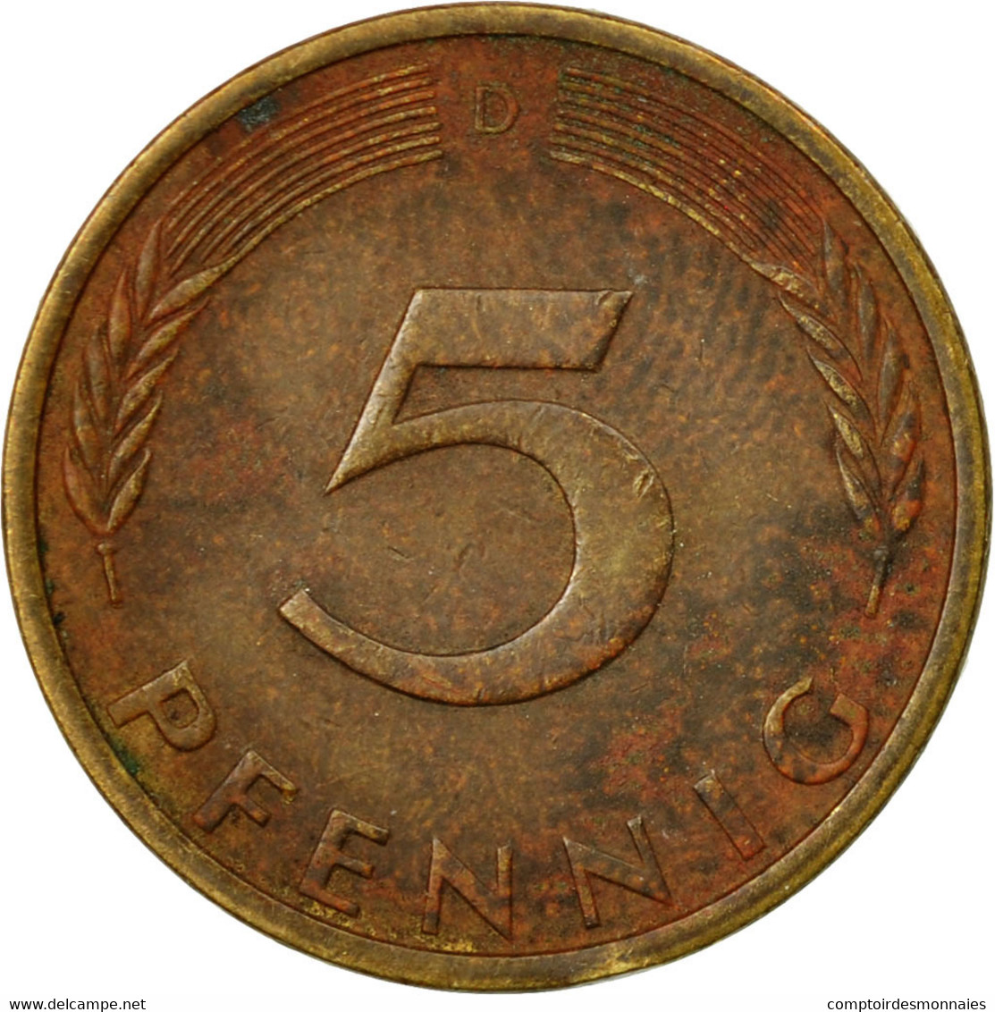 Monnaie, République Fédérale Allemande, 5 Pfennig, 1973, Munich, TB, Brass - 5 Pfennig