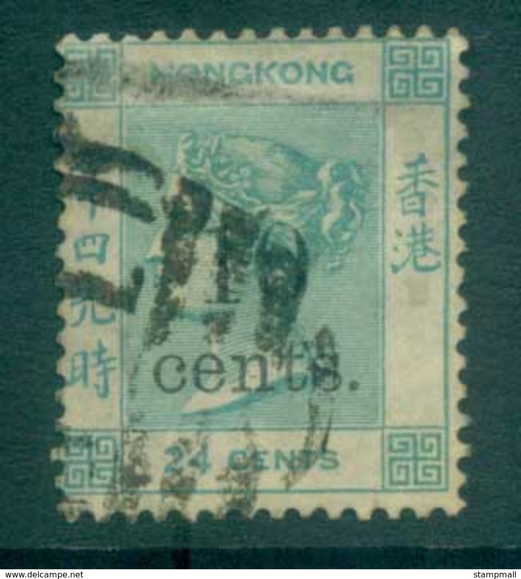 Hong Kong 1879-80 QV Surch 10c On 24c Green Violet FU Lot78113 - Other & Unclassified