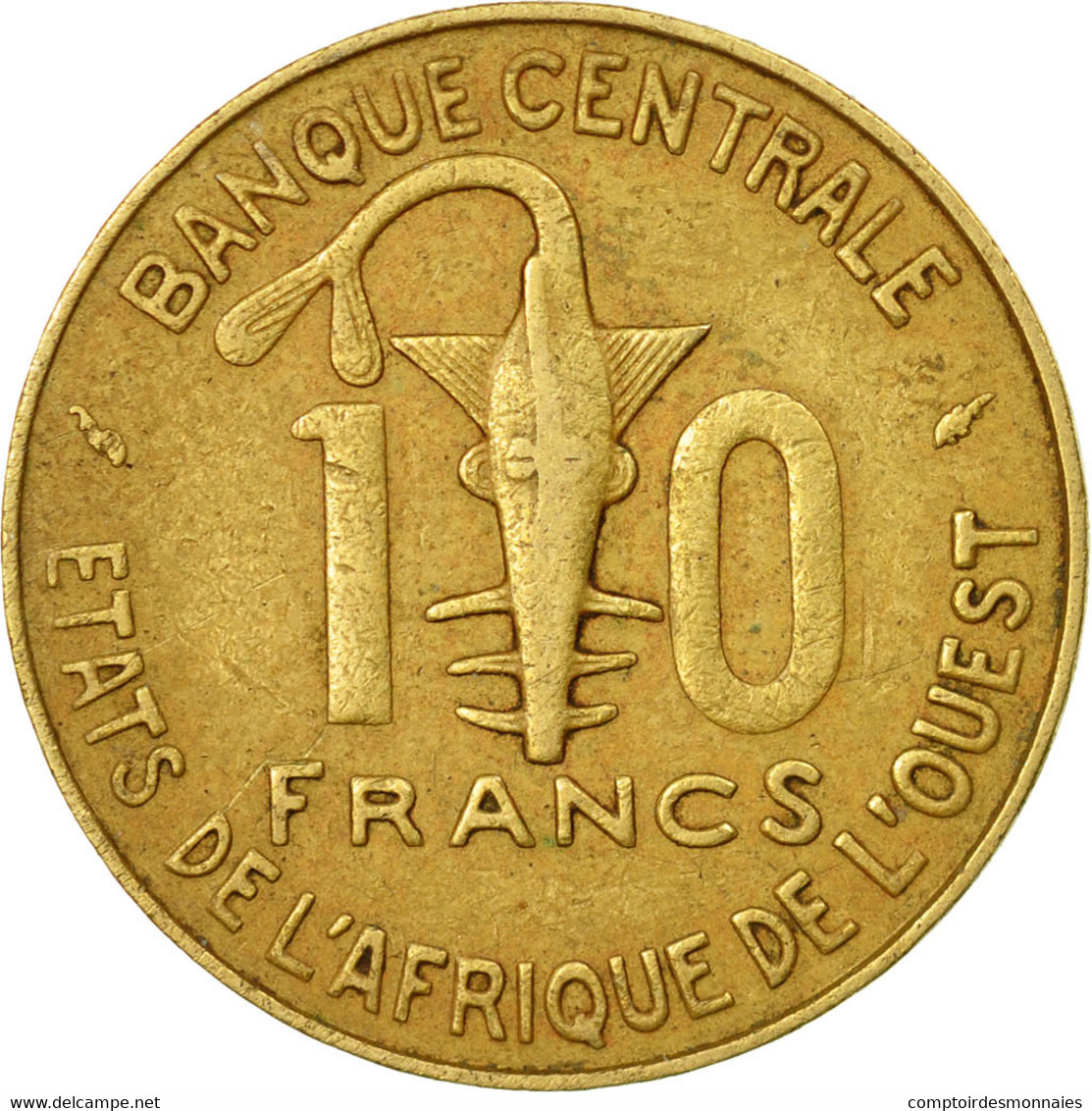 Monnaie, West African States, 10 Francs, 1989, Paris, TB+, Aluminum-Bronze - Elfenbeinküste