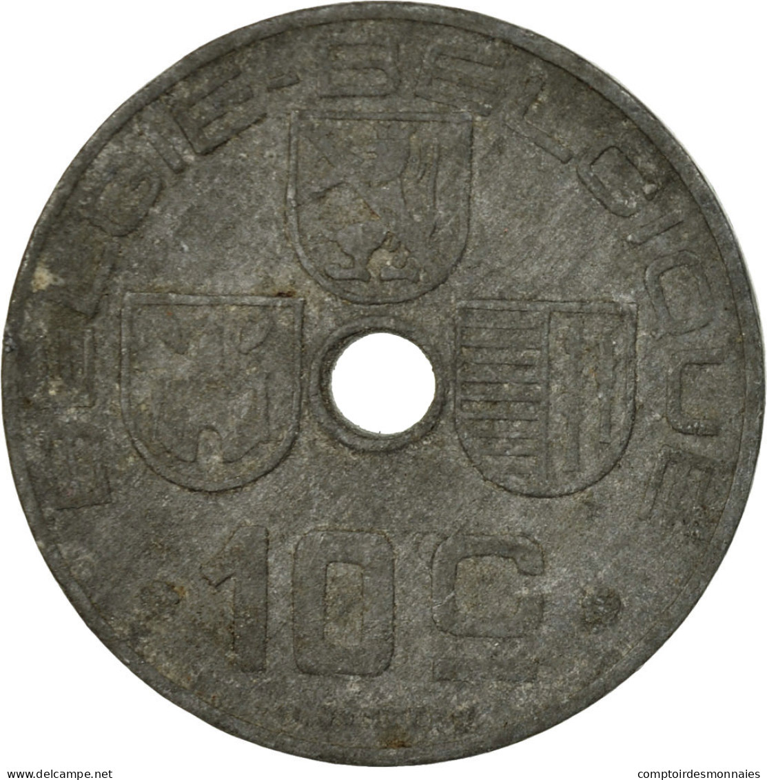 Monnaie, Belgique, 10 Centimes, 1942, TB+, Zinc, KM:126 - 10 Cents