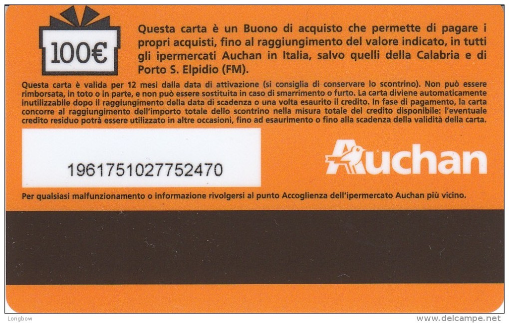 Gift Card Italy Auchan - Per Il Nuovo Arrivato - Gift Cards