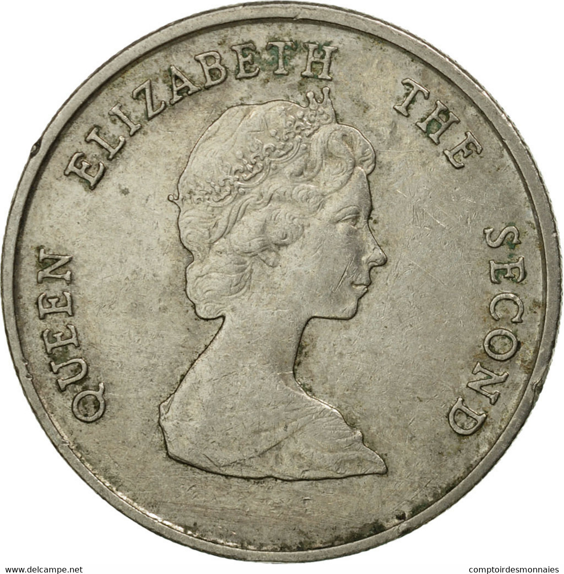 Monnaie, Etats Des Caraibes Orientales, Elizabeth II, 25 Cents, 1981, TB+ - Caribe Oriental (Estados Del)