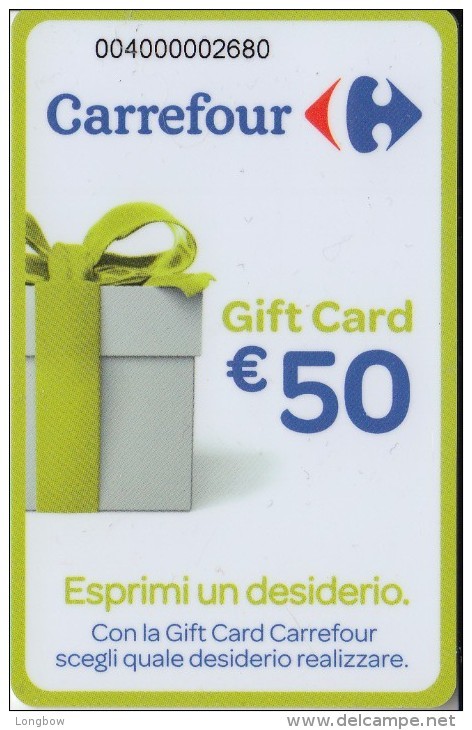 Gift Card Italy Carrefour Esprimi Un Desiderio Green - Gift Cards