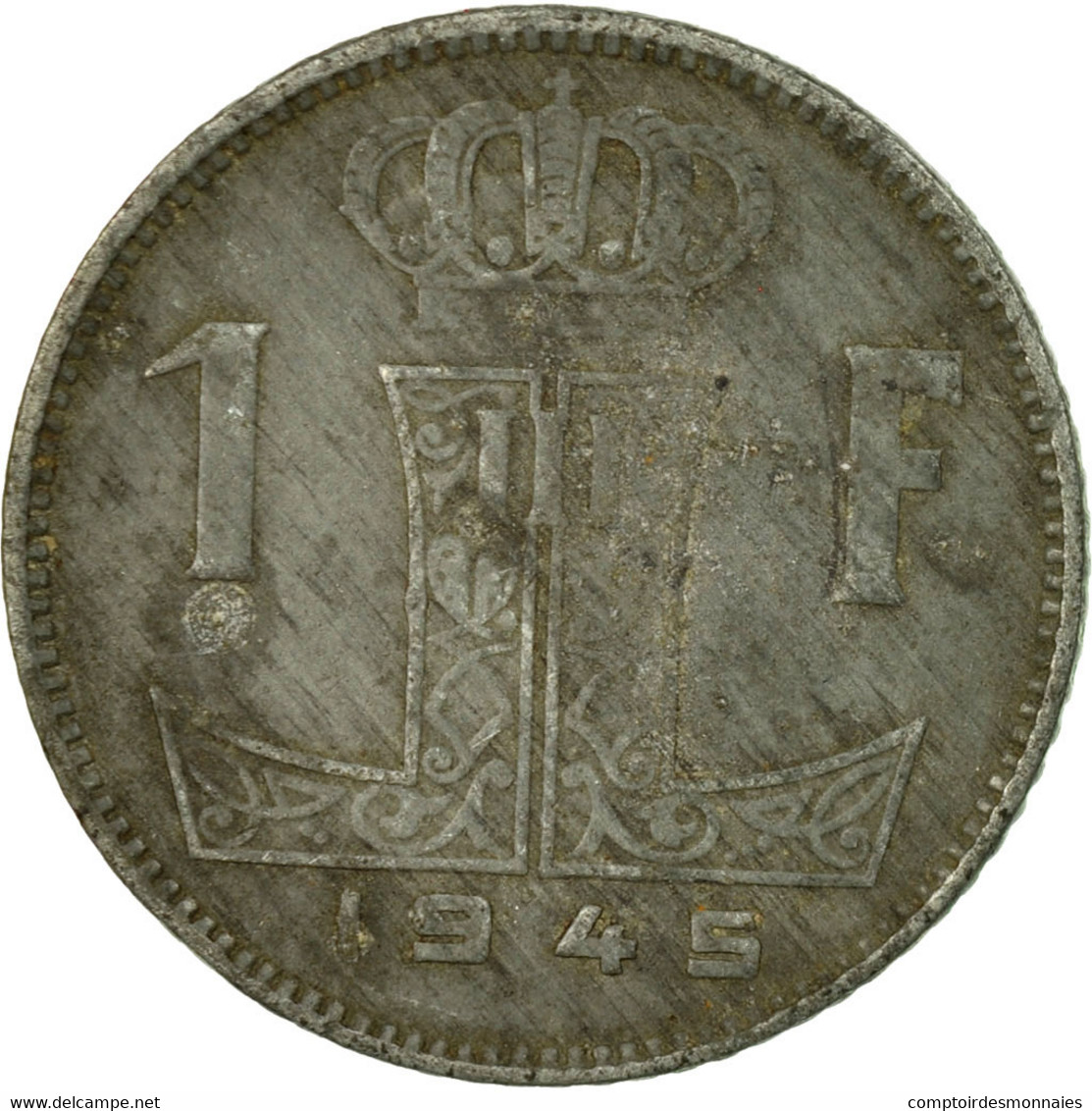 Monnaie, Belgique, Franc, 1945, TB, Zinc, KM:128 - 1 Franc