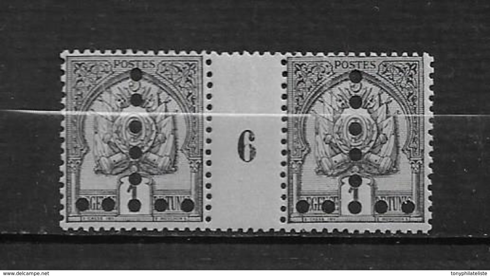 Colonie Timbres De Tunisie Taxe De 1888/98  N°9  (millésime 6) Neuf * - Timbres-taxe