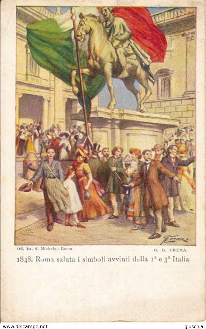 (St.Post.).Regno.V.E.III.1911.-10 (+5)c Rosso Isolato Su Cartolina.Illustratore Crema (36-17) - Storia Postale