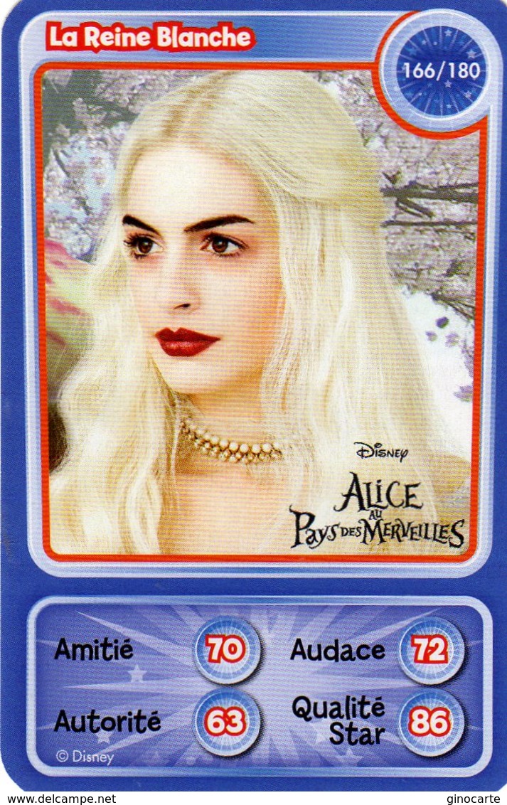 Carte Disney Pixar Auchan Neuve Disney Alice Pays Des Merveilles La Reine Blanche 166/180 - Disney