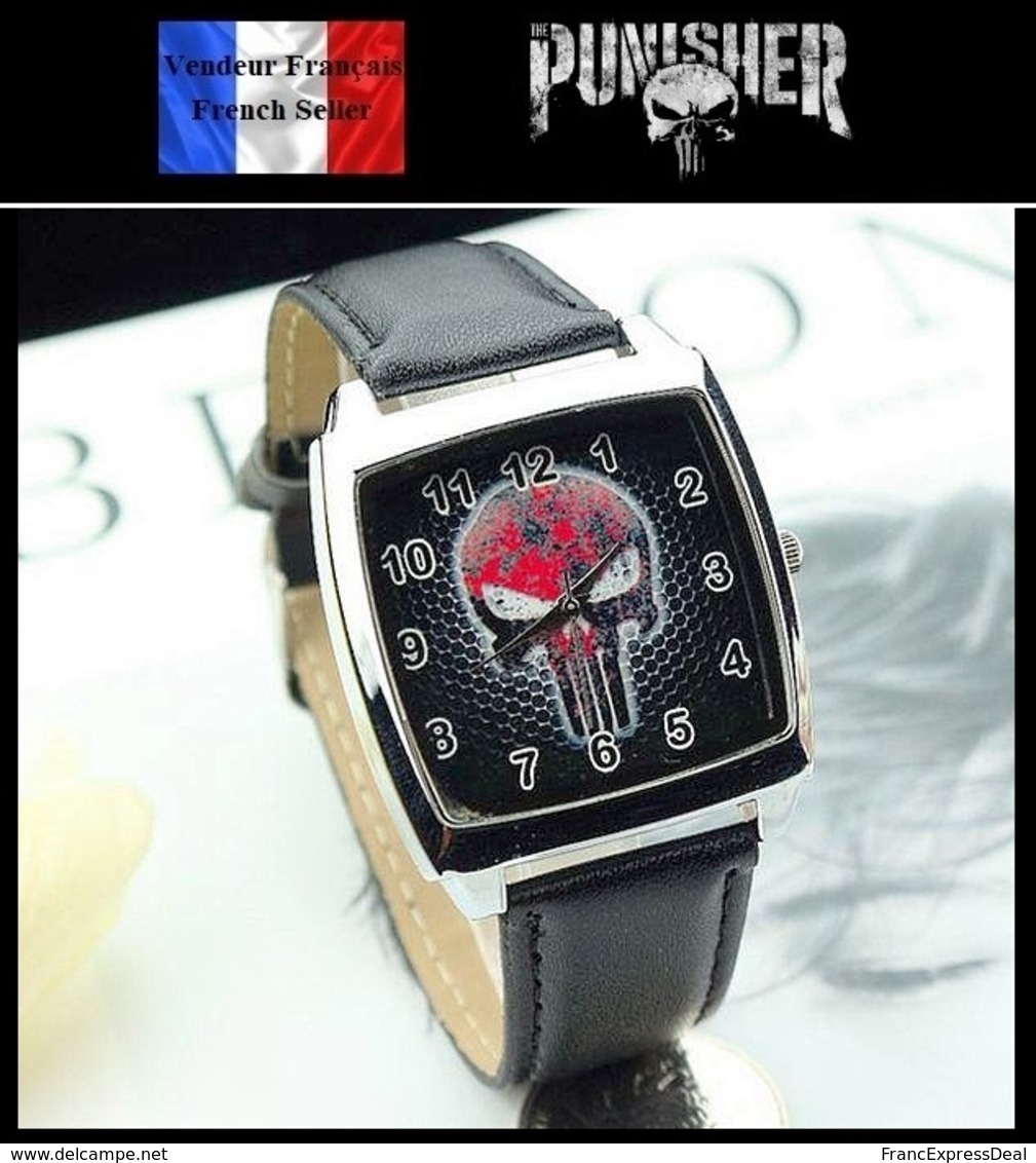 Montre à Quartz NEUVE Bracelet Cuir ! ( Watch ) - The Punisher ( Ref 2 ) - Watches: Modern