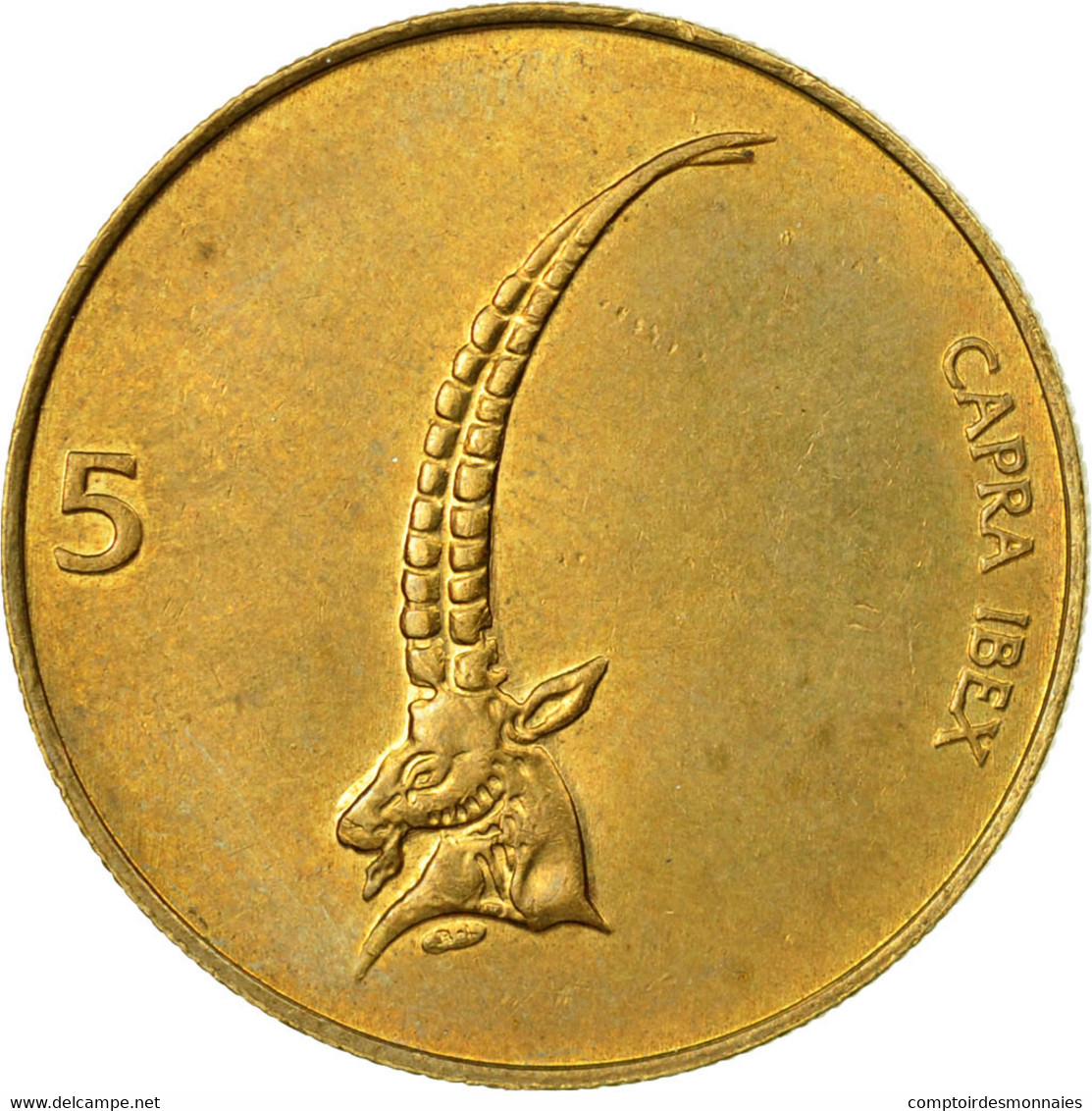 Monnaie, Slovénie, 5 Tolarjev, 1998, TTB+, Nickel-brass, KM:6 - Slovénie