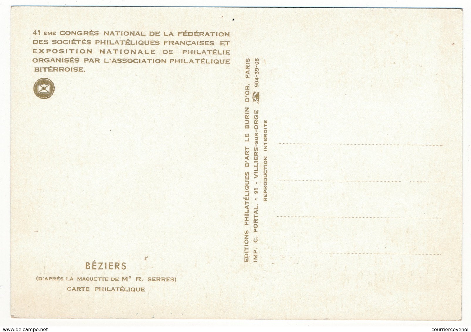 FRANCE => Carte Maximum - 0,40 Congrès De BEZIERS -1968 - 1960-1969