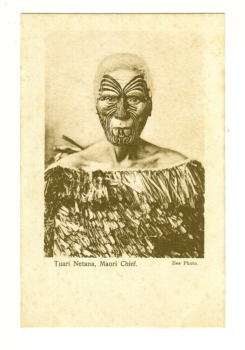 New Zealand (NZ), Maori Chief, Tuari Netana, Facial Tattoo, Cloak, Postcard - Nouvelle-Zélande