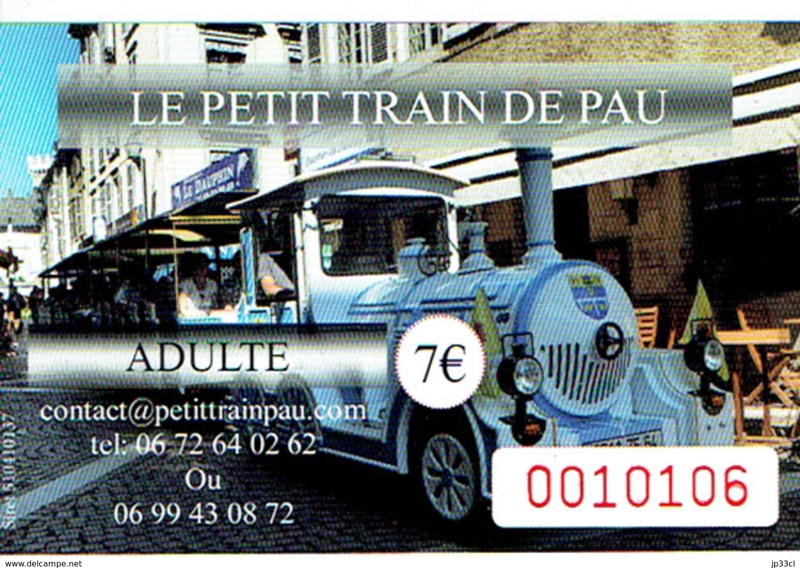 Ticket Du Petit Train De Pau - Europe