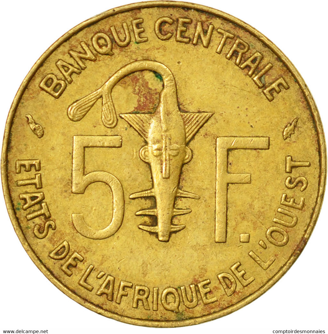 Monnaie, West African States, 5 Francs, 1977, Paris, TTB - Côte-d'Ivoire