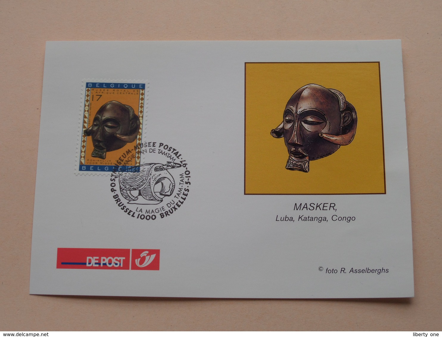 MASKER Luba, Katanga, CONGO De Magie Van De TAMTAM ( BRUSSEL 5-10-1997 : Zie/voir Photo ) ! - 1991-2000
