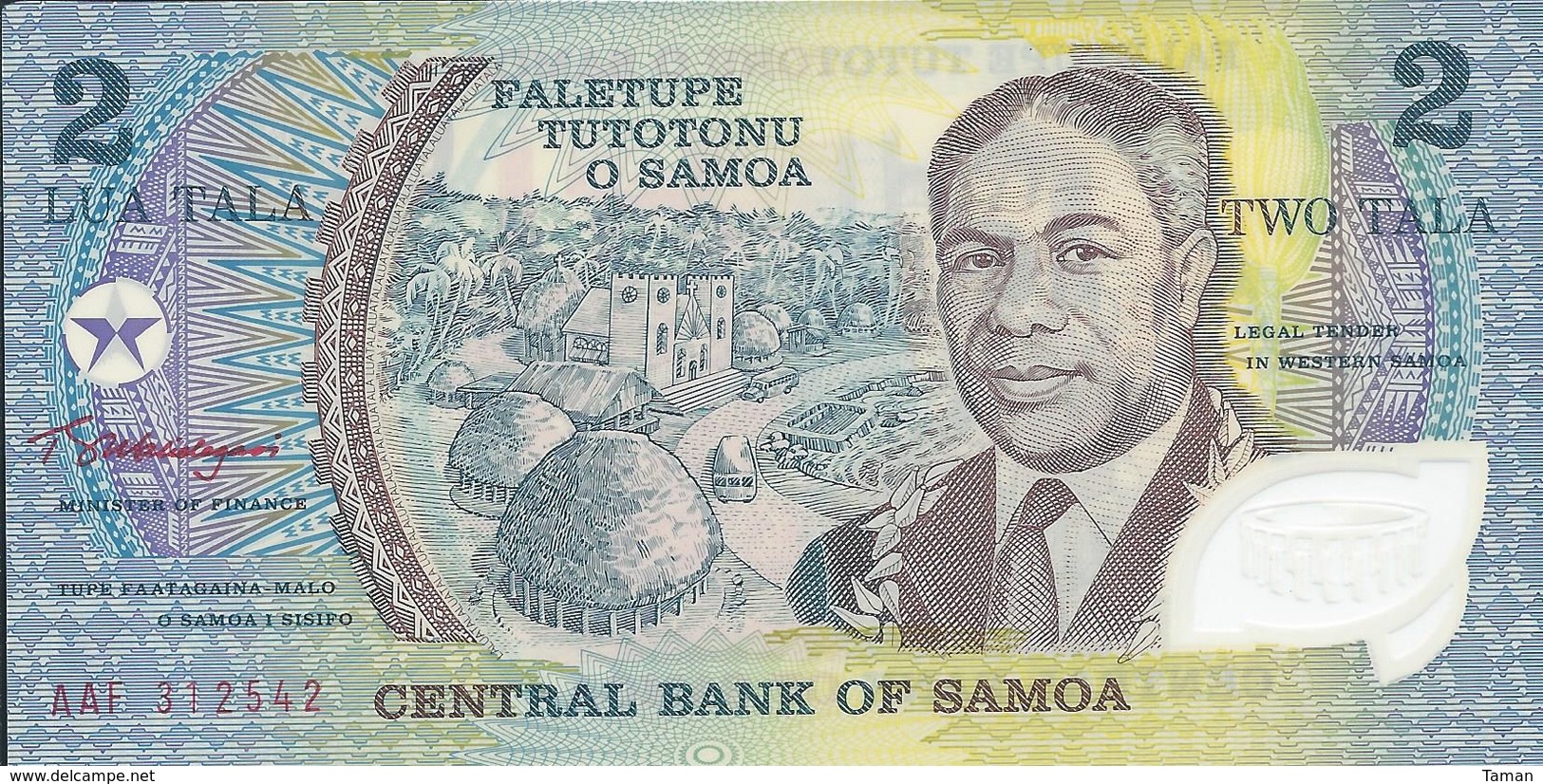 Iles Samoa  2 Tala  Nd(1990)   - UNC - - Samoa