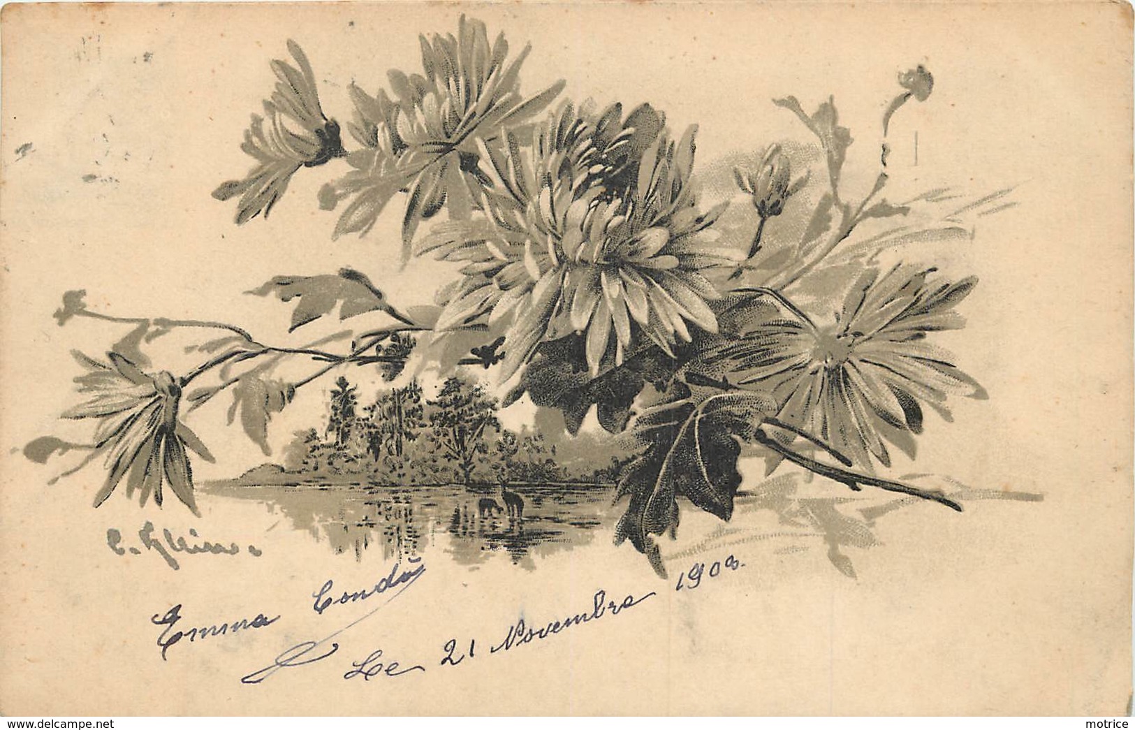 KLEIN CATHARINA (illustrateur) -  Paysage Et Fleurs. - Klein, Catharina