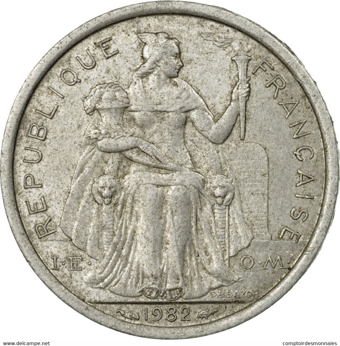 Monnaie, Nouvelle-Calédonie, Franc, 1982, Paris, TB, Aluminium, KM:10 - Nouvelle-Calédonie