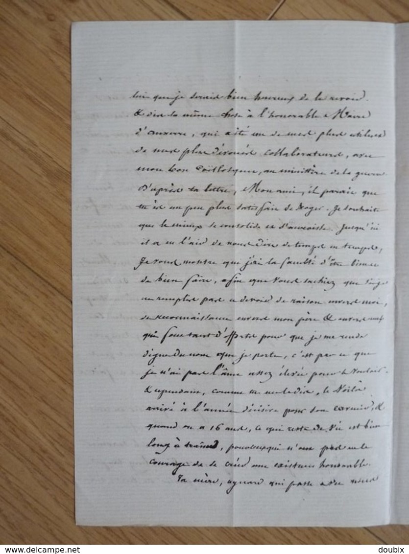 DUC de CLERMONT TONNERRE (1779-1865) MINISTRE de la GUERRE. Autographe - LAS à son fils Aimé