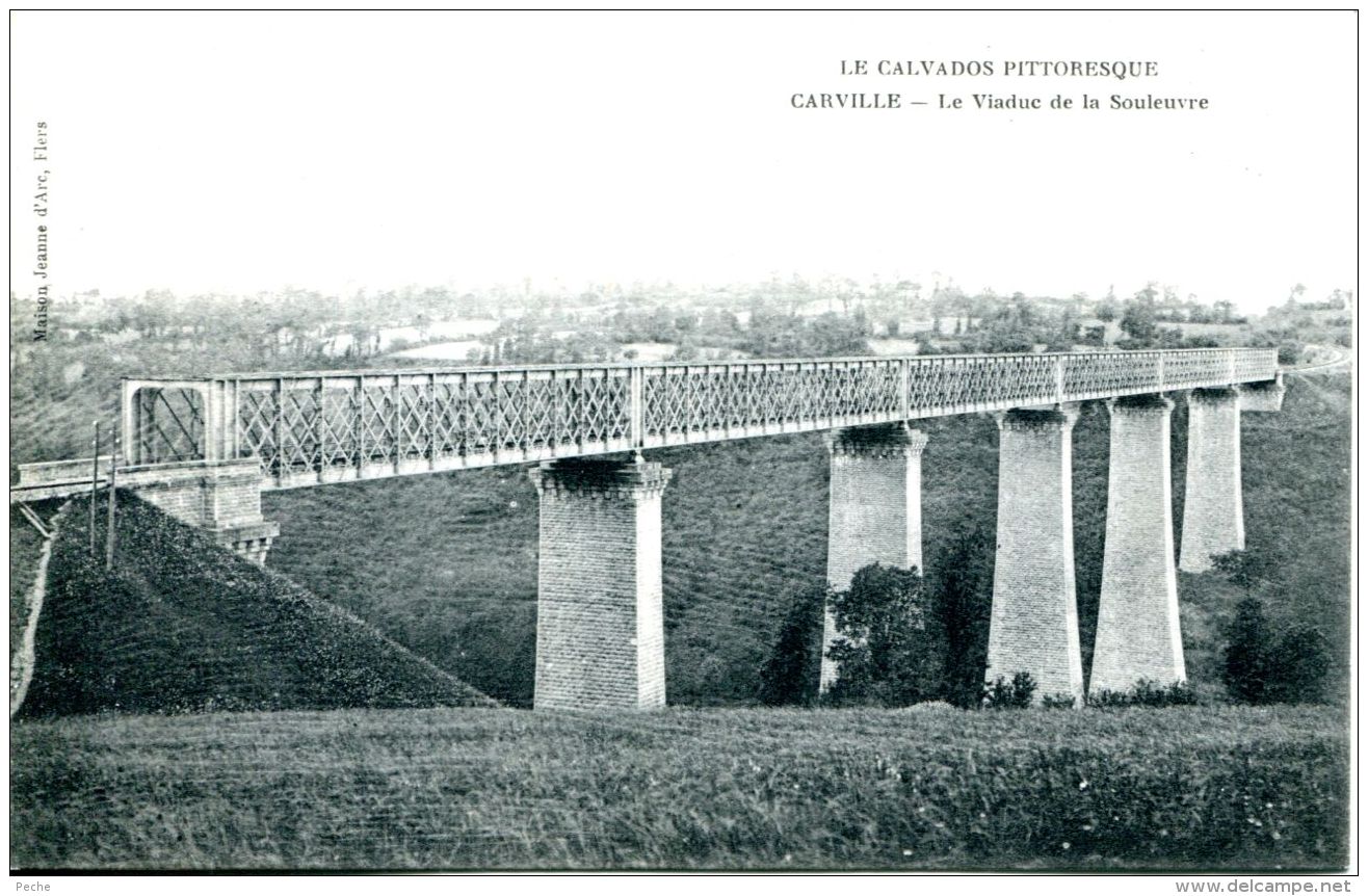 N°1785 A -cpa Carville -le Viaduc De La Souleuvre-ligne Vire Caen- - Ouvrages D'Art