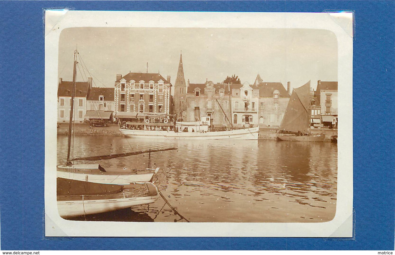 LE POULIGUEN - Bateau Ville De Saint Nazaire, Juillet 1929 ( Photo Format 11cm X 8,1 Cm). - Lieux