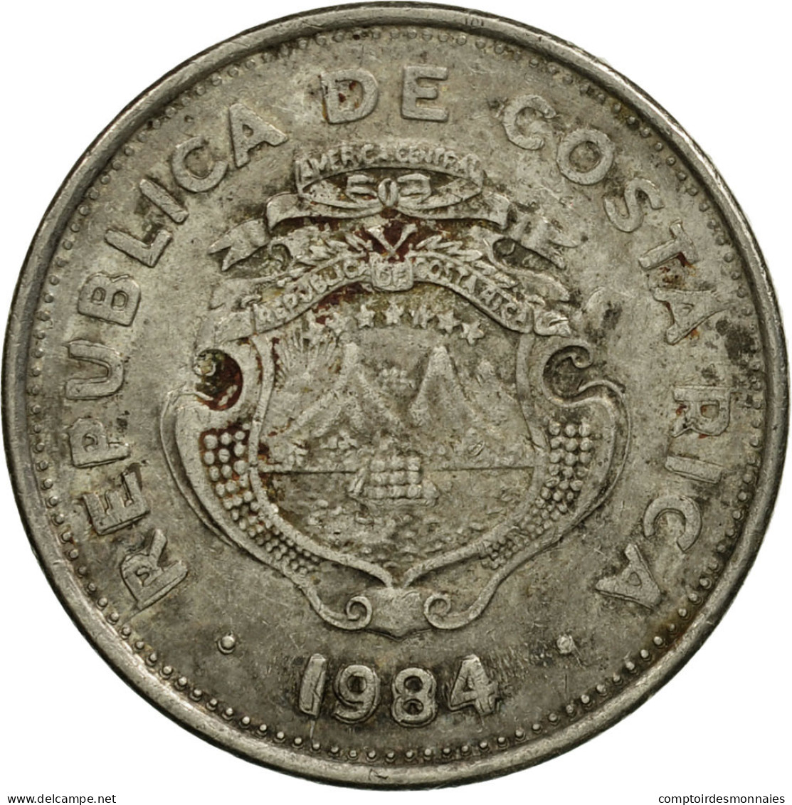 Monnaie, Costa Rica, 2 Colones, 1984, TB+, Stainless Steel, KM:211.2 - Costa Rica