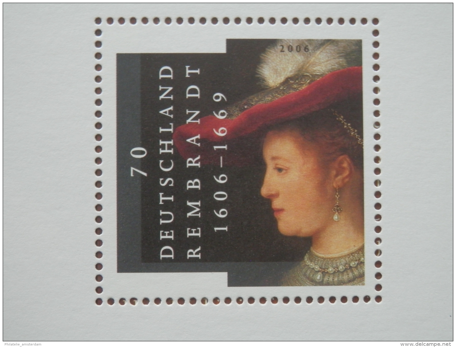 Netherlands 2006, REMBRANDT BOOKLET WITH UNAUTHORIZED REPRINT GERMAN SASKIA VAN UYLENBURGH: Mi 2410-14, ** BK - Rembrandt