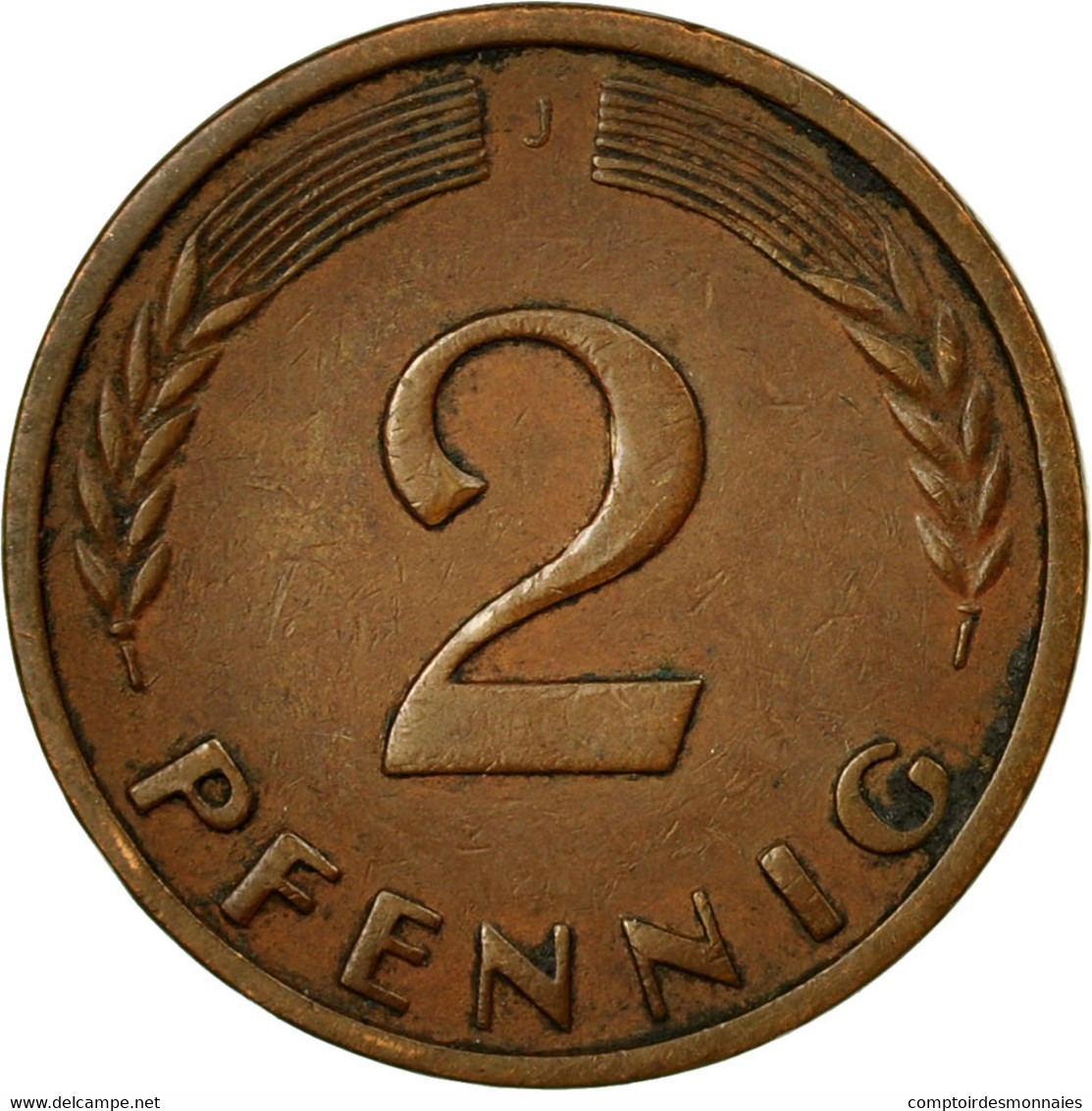 Monnaie, République Fédérale Allemande, 2 Pfennig, 1950, Hambourg, TTB - 2 Pfennig