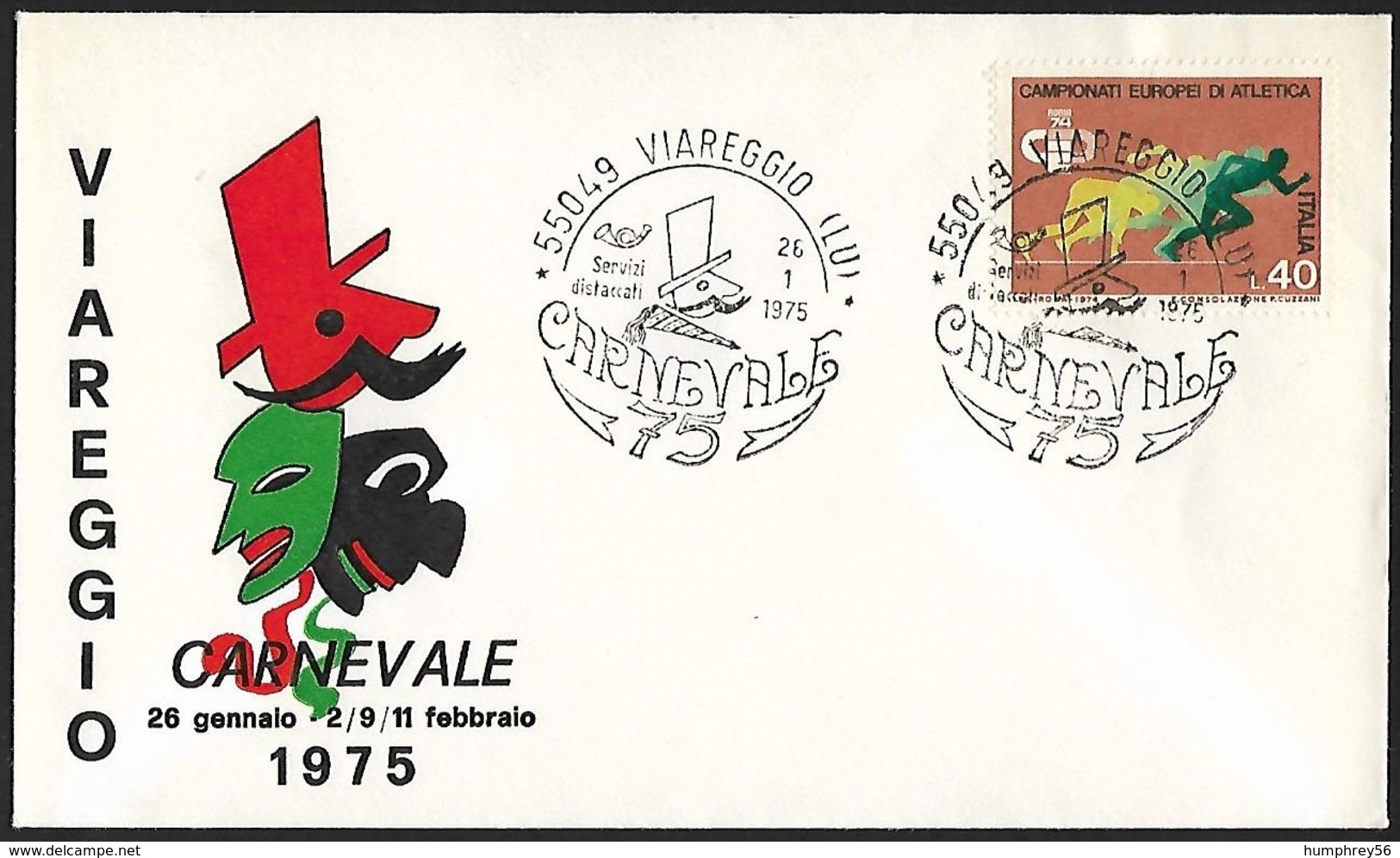 1975 - ITALIA - Cover + Y&T 1180 [Roma] + VIAREGGIO - 1971-80: Marcophilie