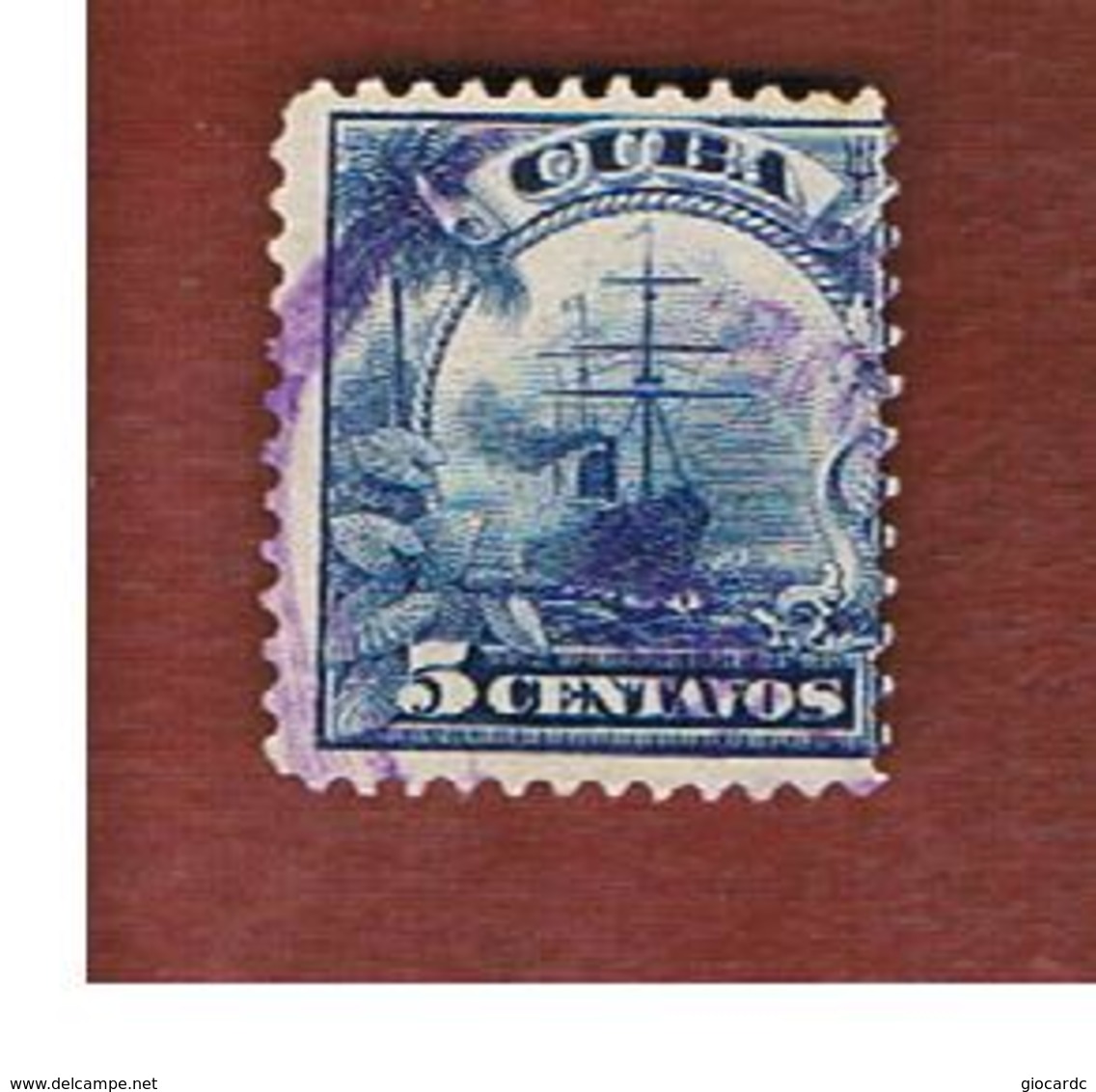 CUBA -SG  304  -  1899   SHIPS: LINER "UMBRIA"   - USED - Usati