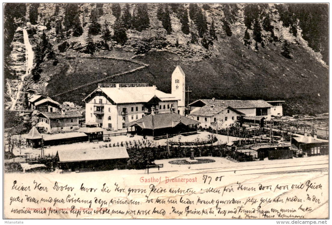 Gasthof Brennerpost (3859) * 5. 7. 1905 - Autres & Non Classés