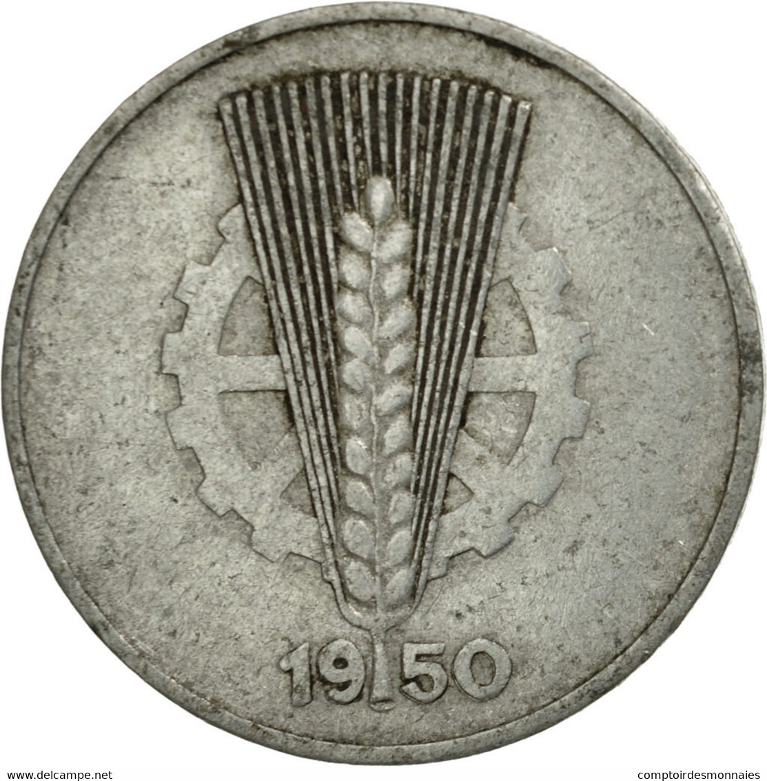 Monnaie, GERMAN-DEMOCRATIC REPUBLIC, 10 Pfennig, 1950, Berlin, TTB, Aluminium - 10 Pfennig