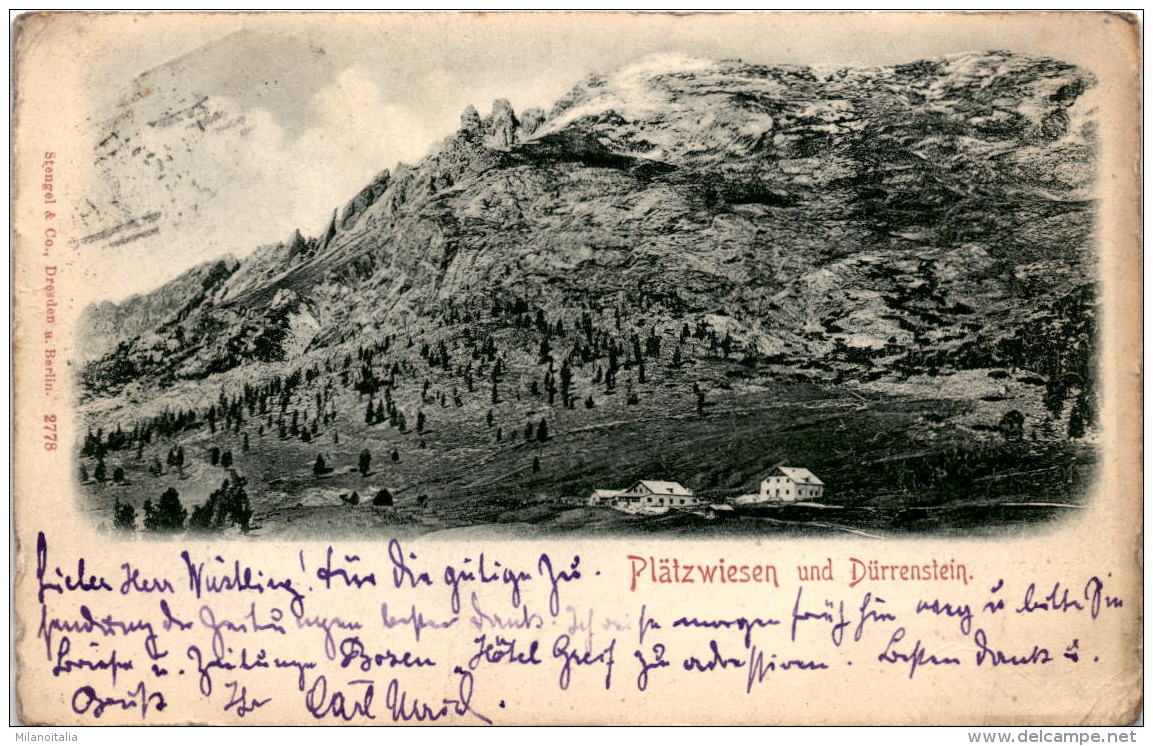 Plätzwiesen Und Dürrenstein (2778) * 12. 9. 1902 - Autres & Non Classés